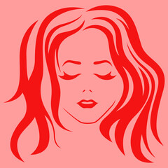 Girl with closed eyes