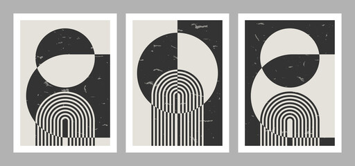 Set of abstract art geometric, watercolor backgrounds. Modern  composition, design for cover, wallpaper,  home decoration, wall art.