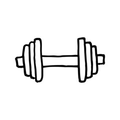 dumbbell sports equipment vector icon