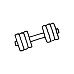 dumbbell sports equipment vector icon
