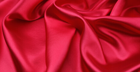 Red silk fabric texture