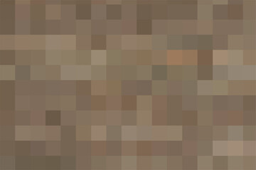 Abstract pixel brown background. Vector geometric texture of square brown pixels. A backing of mosaic squares. Vector illustration