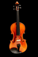 beautiful violin isolated on black