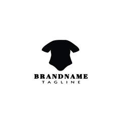 black baby bodysuit logo icon design template vector illustration