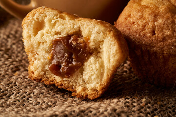 madalenas rellenas con dulce de leche