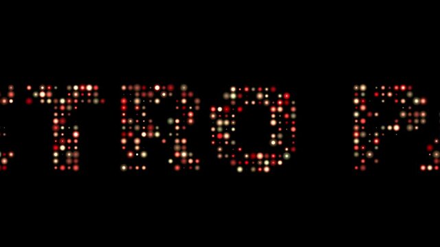 Retro party colorful led text scrolling