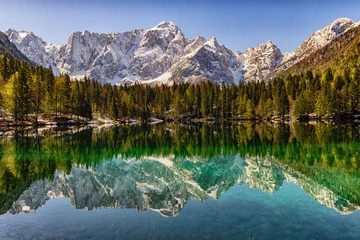 Papier peint photo  Fusine lakes natural park, Friuli Italy  © elpiase