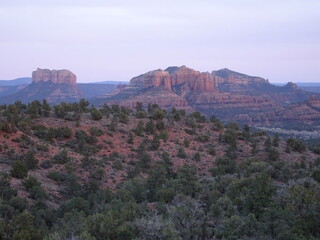 Sedona mountains at sunset