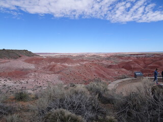 Painted Desert Arizona with blue sky