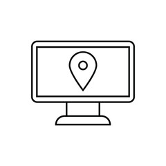 Navigation icon vector set. Location illustration sign collection.  Map symbol or logo.