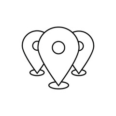 Navigation icon vector set. Location illustration sign collection.  Map symbol or logo.