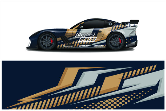 Sport Car Decal Wrap Design Vector