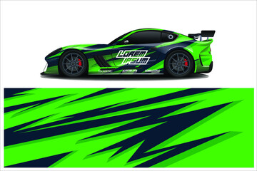 Plakat sport car decal wrap design vector