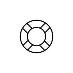 Lifebuoy sign icon. Support service concept button. Trendy flat isolated symbol on white sign can be used for: illustration, outline, logo, mobile, app, design, web, dev, ui, ux, gui. Vector EPS 10