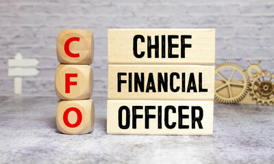 CFO Chief Financial Officer written on a wooden cube