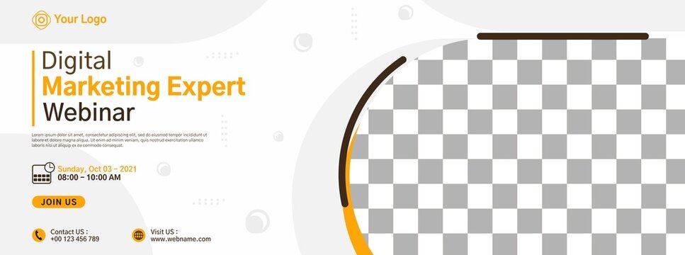 Business modern banner template design for webinar, marketing, online class program, etc