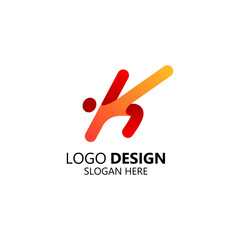 colorful people logo design template