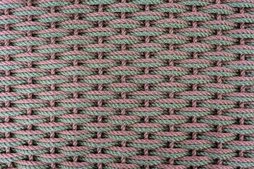 Pink and Green Woven Rug