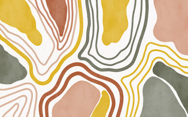 Watercolor art background vector. Wallpaper design with paint brush. Watercolor Illustration for prints, wall art, cover and invitation cards.