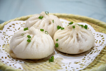 Pan fried crispy pork bun