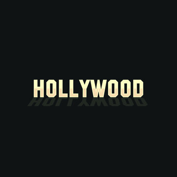 Hollywood Logotype. Wordmark design. Vector Logo and Illustration.