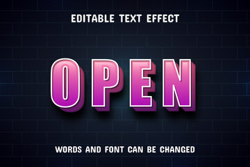 Open text - editable text effect