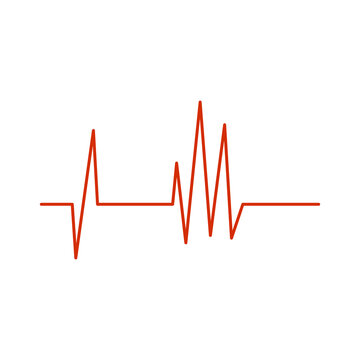 Vector illustration of heart beat cardiogram.