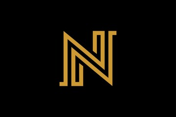 Letter N logo design vector. N monogram sign symbol.