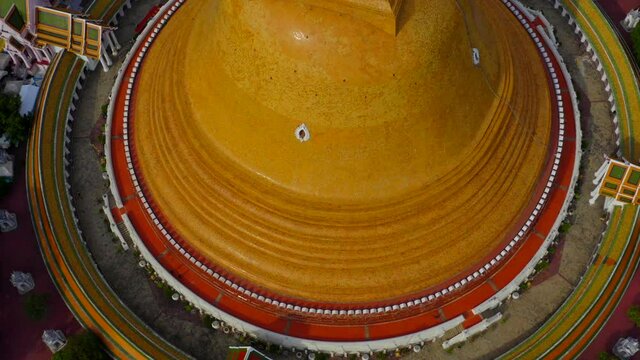 Wat Phra Pathom Chedi Ratchaworamahawihan or Wat Phra Pathommachedi Ratcha Wora Maha Wihan, in Nakhon Pathom, Thailand, south east asia