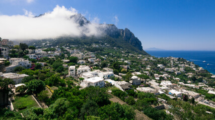 Fototapeta na wymiar aerial view of the beautiful island of capri in italy