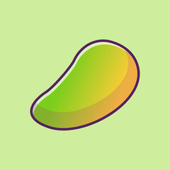 Mango illustration. Cartoon icon style