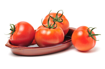 fresh tomato isolated on white background