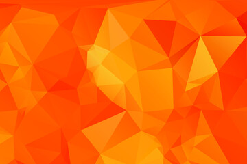 ORANGE Abstract Color Polygon Background Design, Abstract Geometric Origami Style With Gradient