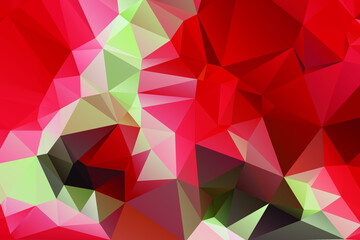 RED Abstract Color Polygon Background Design, Abstract Geometric Origami Style With Gradient