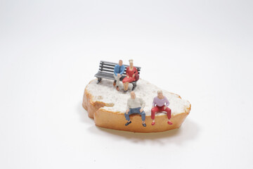 a fun of mini peoples at leisure