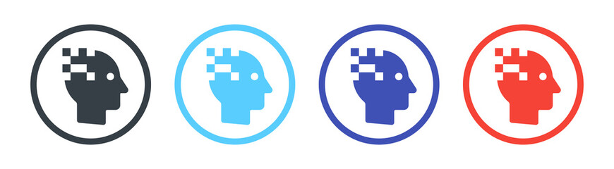 Alzheimer or memory loss icon vector illustration. Medical concept