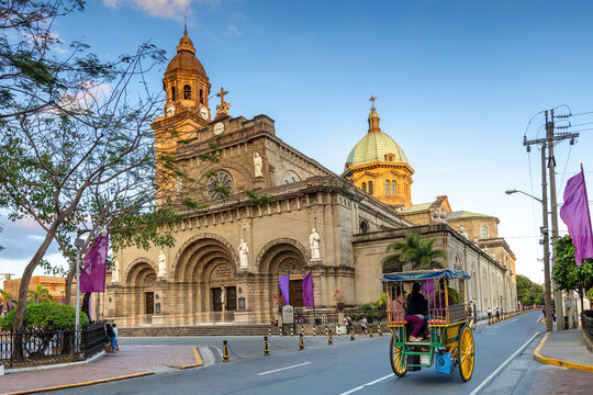 Facade of Manila Cathedral, Manila, Philippines