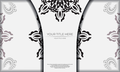 White luxury background with abstract ornament. Elegant and classic vector elements ready for print and typography.