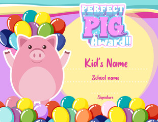 Diploma or certificate template for school kids