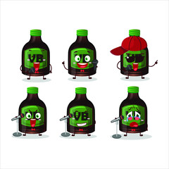 A Cute Cartoon design concept of new beer bottle singing a famous song. Vector illustration