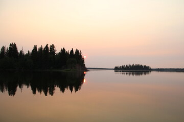 Haze Of The Sunset, Elk Island National Park, Alberta