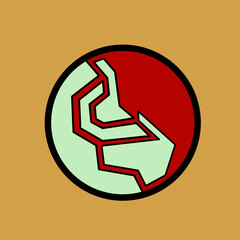 Abstract circular logo design for the Internet world