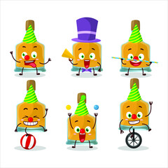 Cartoon character of vodka bottle with various circus shows. Vector illustration