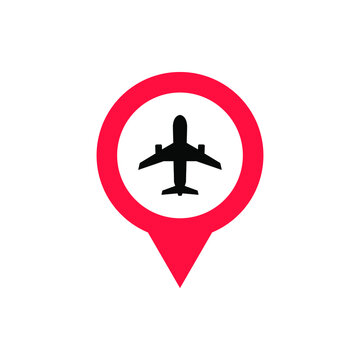 recommend clip art: location of airplane or airport icon sign. airplane icon vector illustration. 