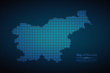 Fototapeta na wymiar Dotted map of Slovenia. Vector EPS10.