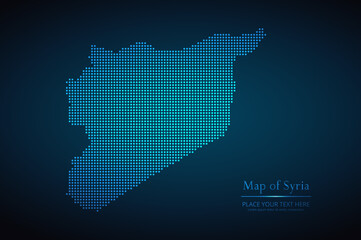Dotted map of Syria. Vector EPS10.