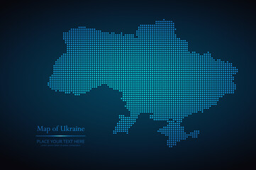 Dotted map of Ukraine. Vector EPS10.