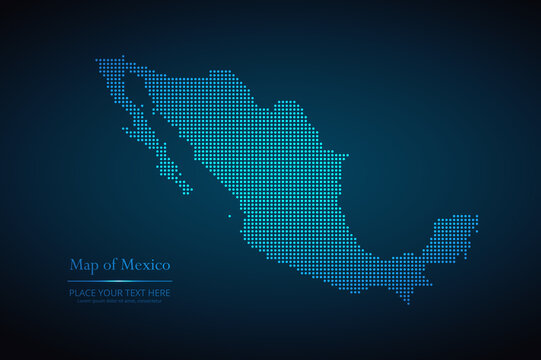 Dotted map of Mexico. Vector EPS10.