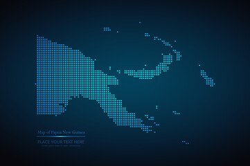 Dotted map of Papua New Guinea. Vector EPS10.