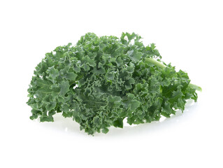 Obraz premium Kale leaf salad vegetable isolated on white background